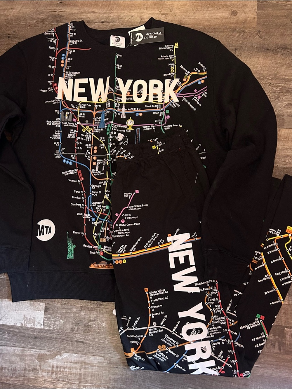 MTA New York Black‎ Subway Map Sweatshirt - Men